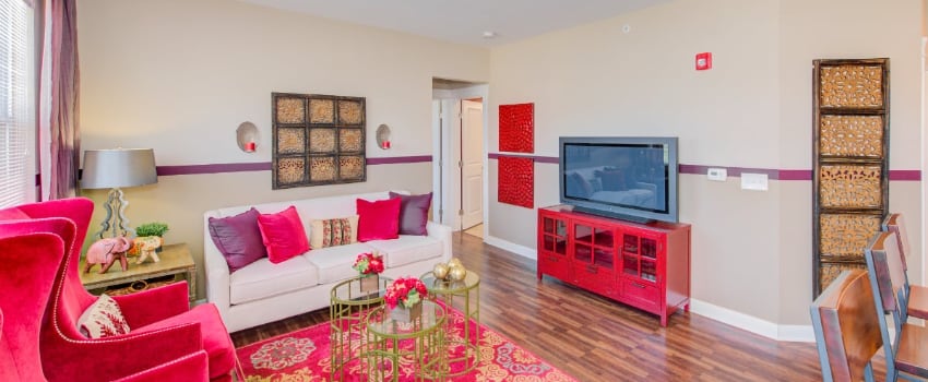 Living room in Greenwood apartment